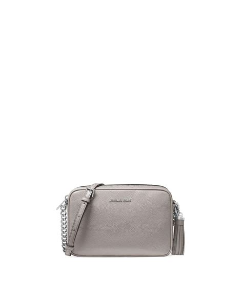 michael kors umhängetasche ginny grau|Ginny Leather Crossbody Bag .